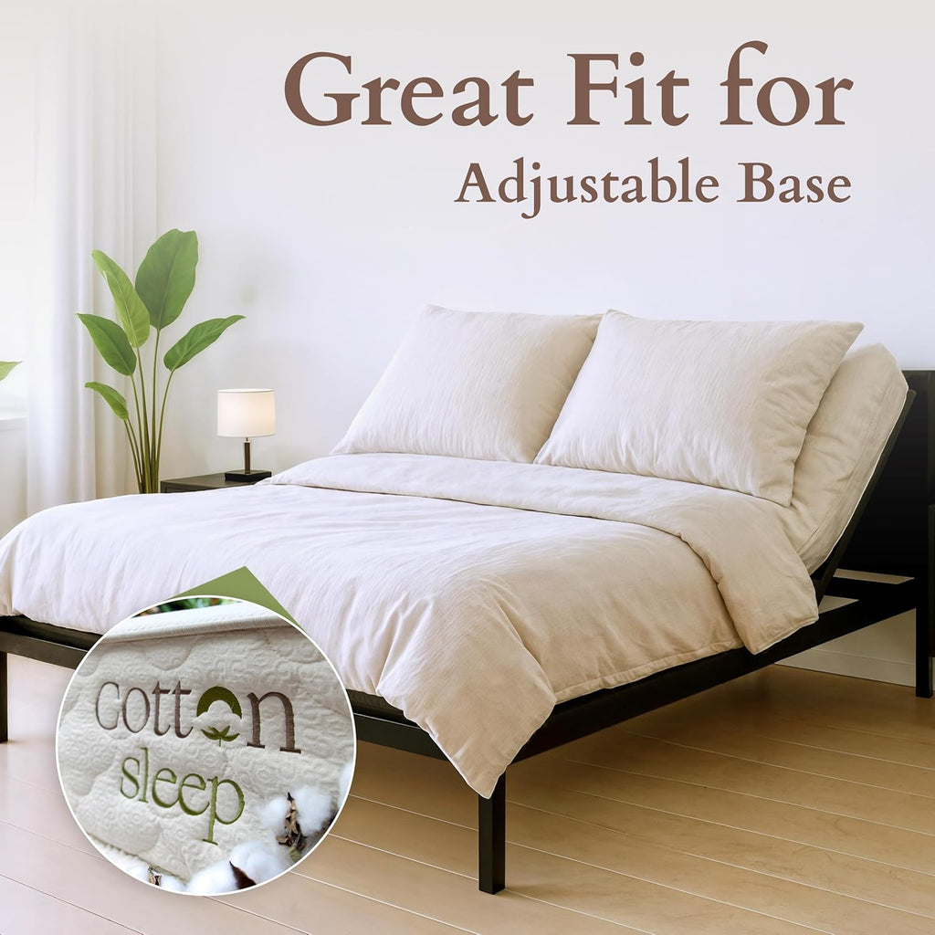 11" Organic Hybrid Mattress - Toxin-free USA Made with 100% Organic Latex, New Zealand Wool & Cotton